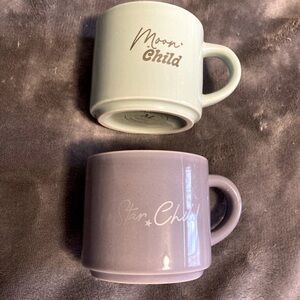 Stackable Coffee Mug Set “Star Child” And “Moon Child”